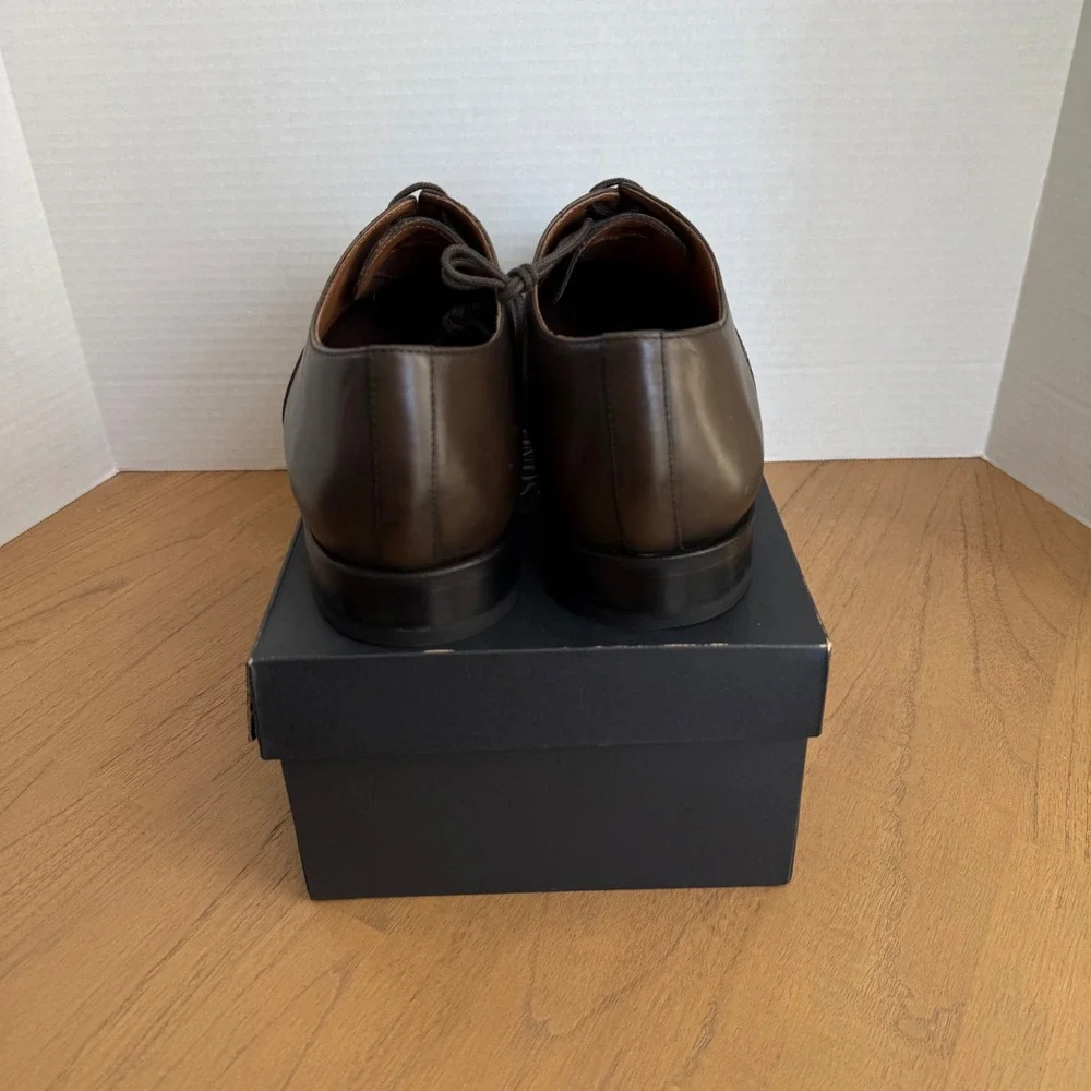 Allen Edmonds Brady Oxford Men Size 13D Olive Green Leather Cap Toe 5935